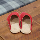 [SLIPPERS] GENUINE LEATHER (RED) 23~24cm | LEATHER PROCESSING