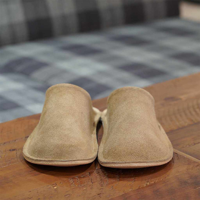 [SLIPPERS] VELOUR (BEIGE) | LEATHER PROCESSING