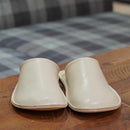 [SLIPPERS] GENUINE LEATHER (LVORY) | LEATHER PROCESSING