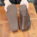 [SLIPPERS] WAXEDLEATHER (DARK BROWN) | LEATHER PROCESSING
