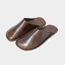 [SLIPPERS] WAXEDLEATHER (DARK BROWN) | LEATHER PROCESSING
