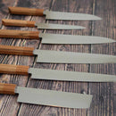 [KITCHEN (CHEF) KNIFE] HIGH CARBON POLISHED DAMASCUS GYUTO 240MM OCTAGONAL OAK HANDLE KAKISHIBU FINISH | SAKAI FORGED BLADES | YAMAWAKI CUTLERY