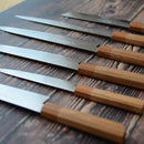 [KITCHEN (CHEF) KNIFE] HIGH CARBON STAINLESS STEEL INTERCUTTING POLISHED DAMASCUS BEEF SWORD 210MM OAK OCTAGONAL PATTERN-KAKISHIBU FINISH- | SAKAI FORGED BLADES|YAMAWAKI CUTLERY