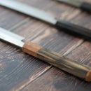 [KITCHEN (CHEF) KNIFE] GO UMA MITSUHIRO YOSHIHIRO SHIRAJI STEEL WATER-GRILLED HONYAKI TIP MARU OCTOPUS KNIFE 330MM MIRROR SURFACE WAVE FLOATING EBONY PATTERN SHEATH SPECIFICATION | SAKAI FORGED BLADES|YAMAWAKI CUTLERY