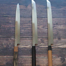 [KITCHEN (CHEF) KNIFE] GO UMA MITSUHIRO YOSHIHIRO SHIRAJI STEEL WATER-GRILLED HONYAKI TIP MARU OCTOPUS KNIFE 330MM MIRROR SURFACE WAVE FLOATING EBONY PATTERN SHEATH SPECIFICATION | SAKAI FORGED BLADES|YAMAWAKI CUTLERY