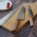 [KITCHEN (CHEF) KNIFE] HIGH CARBON POLISHED DAMASCUS GYUTO 240MM OCTAGONAL OAK HANDLE KAKISHIBU FINISH | SAKAI FORGED BLADES | YAMAWAKI CUTLERY