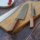 [KITCHEN (CHEF) KNIFE] HIGH CARBON POLISHED DAMASCUS GYUTO 240MM OCTAGONAL OAK HANDLE KAKISHIBU FINISH | SAKAI FORGED BLADES | YAMAWAKI CUTLERY