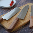 [KITCHEN (CHEF) KNIFE] HIGH CARBON STAINLESS STEEL INTERCUTTING POLISHED DAMASCUS PETTY KNIFE 150MM OAK OCTAGONAL PATTERN-KAKISHIBU FINISH- | SAKAI FORGED BLADES|YAMAWAKI CUTLERY