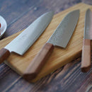 [KITCHEN (CHEF) KNIFE] HIGH CARBON STAINLESS STEEL INTERCUTTING POLISHED DAMASCUS PETTY KNIFE 150MM OAK OCTAGONAL PATTERN-KAKISHIBU FINISH- | SAKAI FORGED BLADES|YAMAWAKI CUTLERY