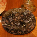 [LARGE PLATE (PLATTER)] PLATE (HANA CLOISONNE) BLACK | NISHIJIN RE:NISTA | NISHIJIN TEXTILES